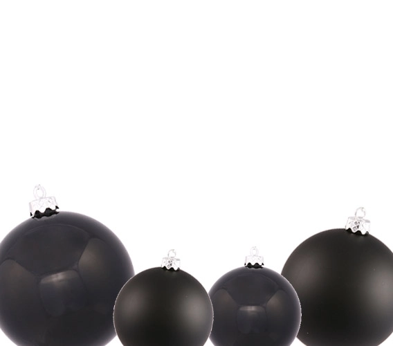 Black Christmas Ball Ornaments