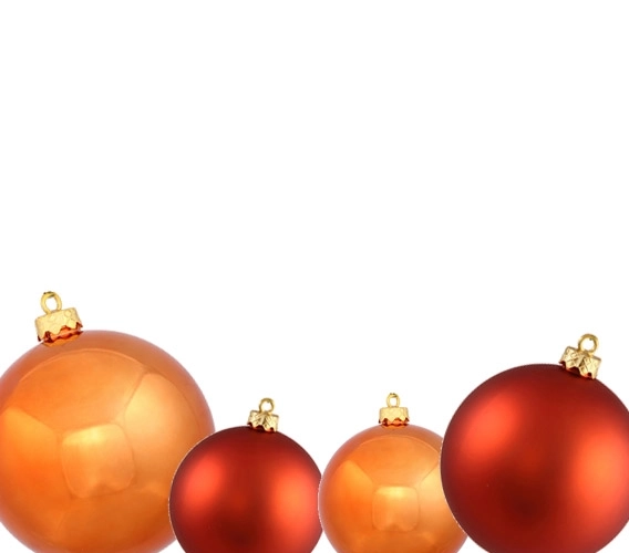 Orange Christmas Ball Ornaments