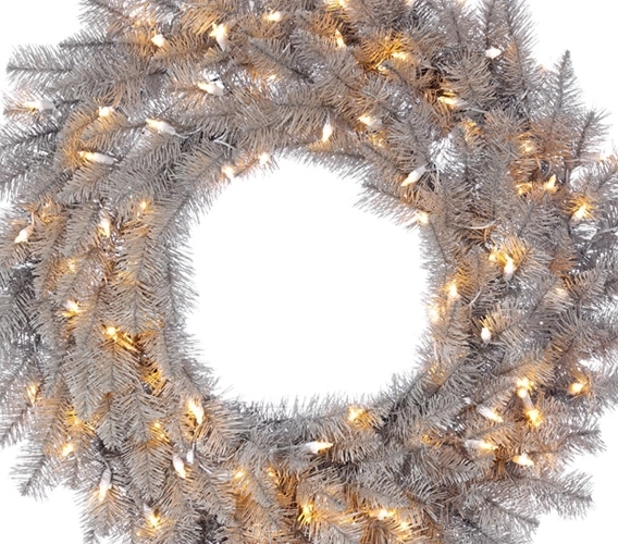 Giant Platinum Christmas Wreath