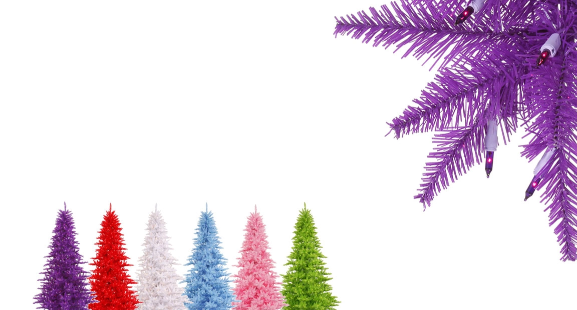 Colored Artificial Christmas Trees