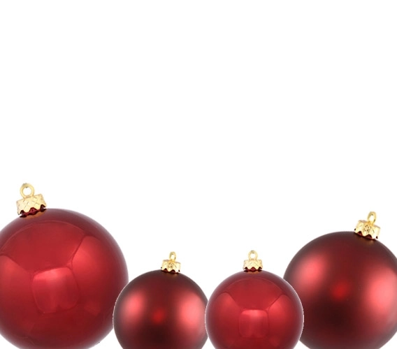 Burgundy Christmas Ball Ornaments