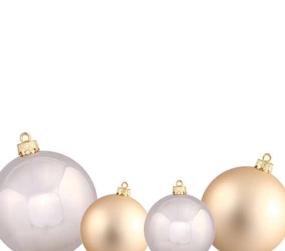 Champagne Christmas Ball Ornaments