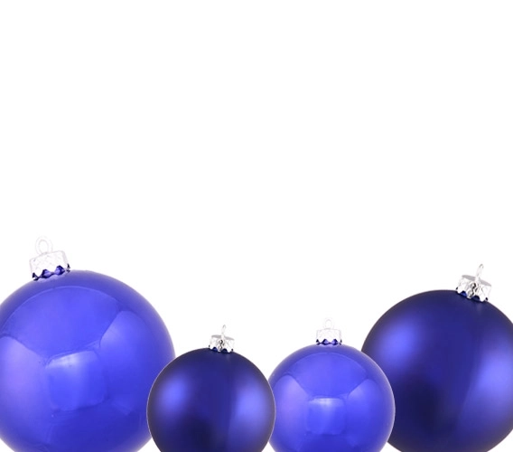 Cobalt Christmas Ball Ornaments