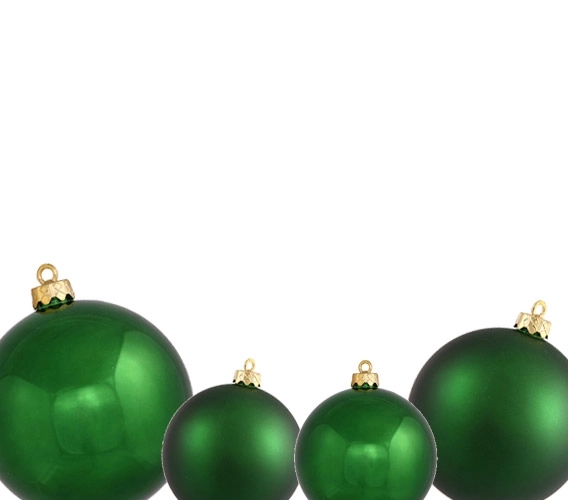 Emerald Christmas Ball Ornaments