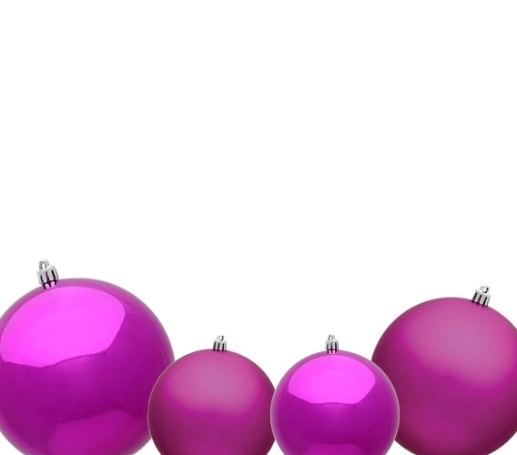 Fuchsia Christmas Ball Ornaments
