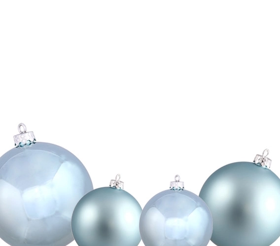 Ice Blue Christmas Ball Ornaments