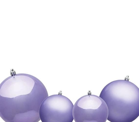 Lavender Christmas Ball Ornaments