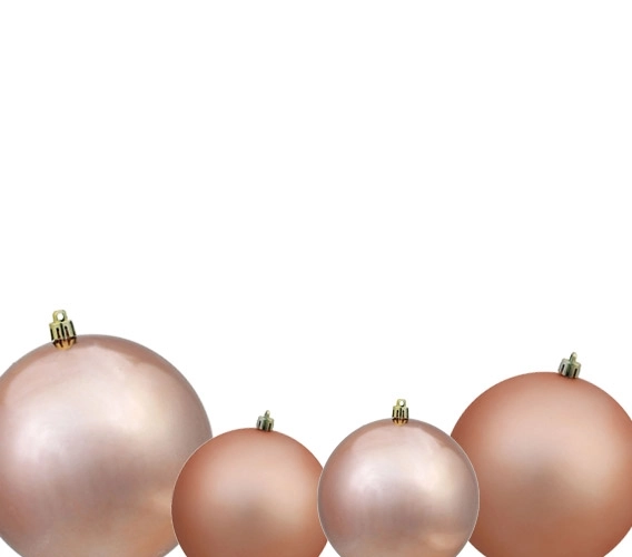 Rose Gold Christmas Ball Ornaments