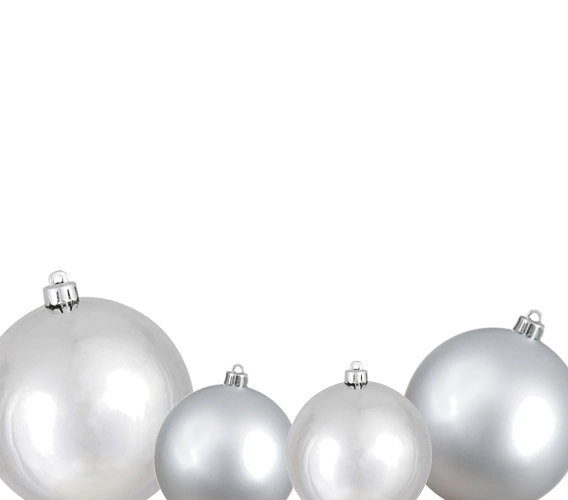 Silver Christmas Ball Ornaments