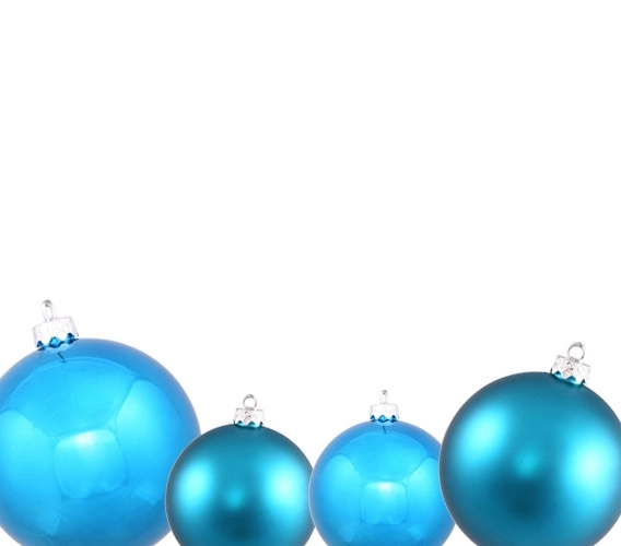 Turquoise Christmas Ball Ornaments