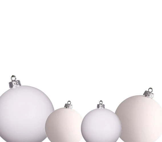 White Christmas Ball Ornaments