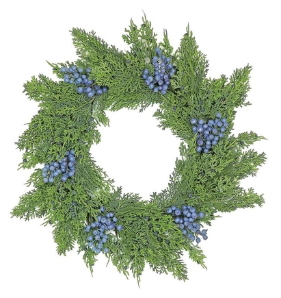 Blueberry Cedar Wreath 22"