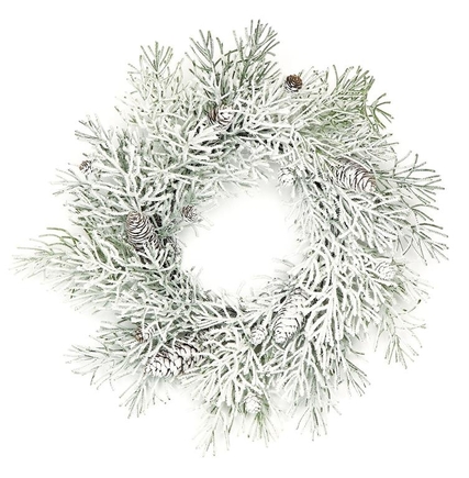 Snow Moss Pine Wreath 18"