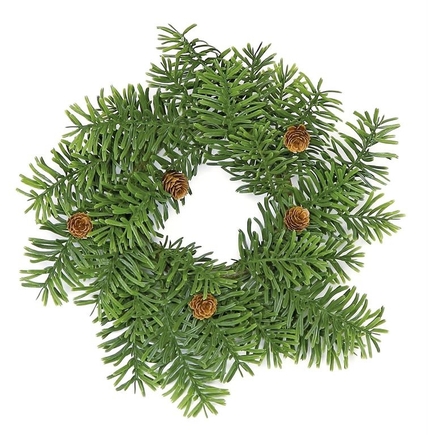 Hemlock Mini Christmas Wreath 10" Set of 2