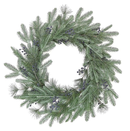 Blue Spruce & Berry Wreath 24" 