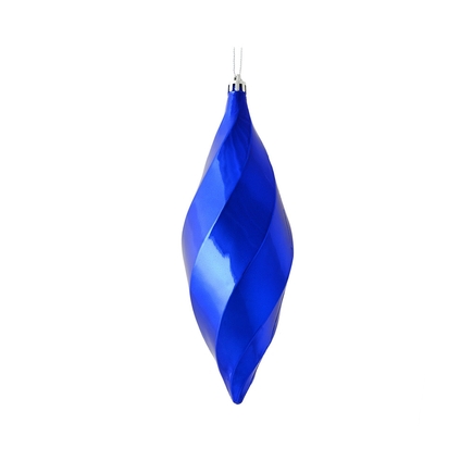 Arielle Drop Ornament 8" Set of 6 Cobalt Shiny