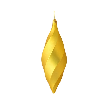 Arielle Drop Ornament 8" Set of 6 Gold Matte