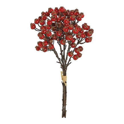 Winter Berry Bouquet 11.5" Set of 12 Red