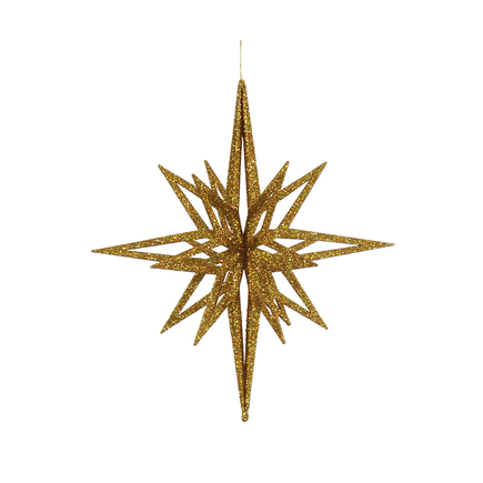 Bethlehem Glitter Star 16" Gold
