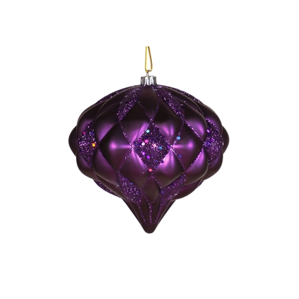 Calypso Ornament 5.7" Set of 2 Purple