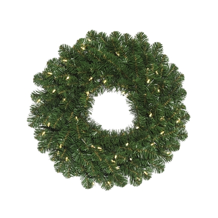 Canadian Pine Wreath LED 24"