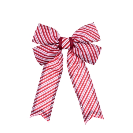 Outdoor Peppermint Stripe Bow 12" x 15" 