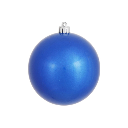 Blue Ball Ornaments 4.75" Candy Finish Set of 4