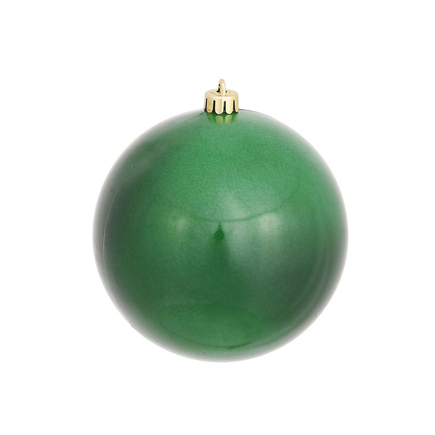 Emerald Ball Ornaments 6" Candy Finish Set of 4