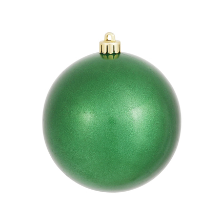 Green Ball Ornaments 4" Candy Finish Set of 6