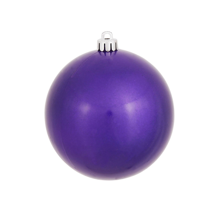 Purple Ball Ornaments 6" Candy Finish Set of 4