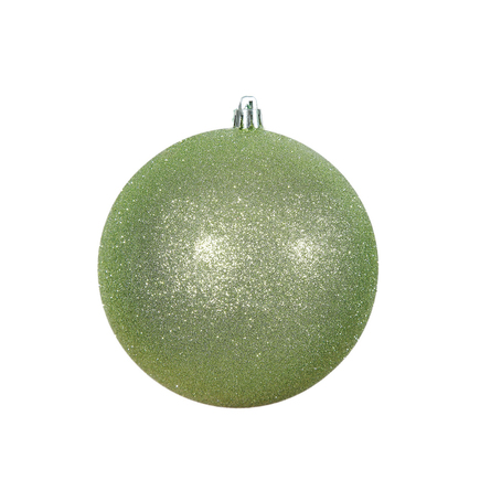 Celadon Ball Ornaments 6" Glitter Set of 4