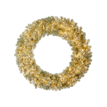 5' Champagne Wreath LED 8 Functions