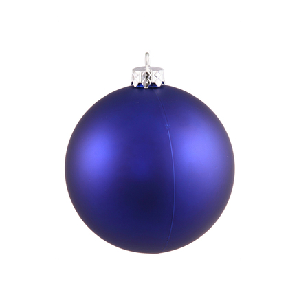 Cobalt Ball Ornaments 5" Matte Set of 4
