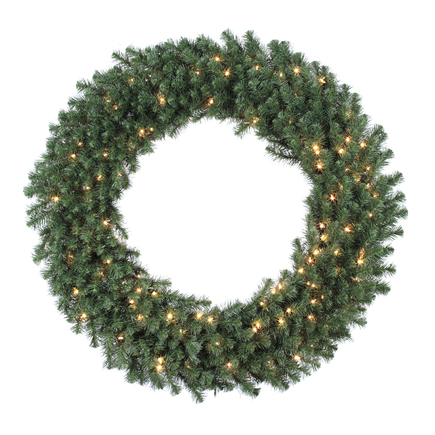 8' Douglas Fir Wreath w/Clear Lights