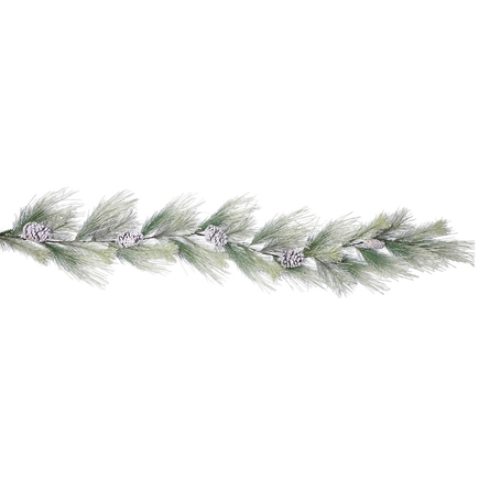 Frosted Brush Pine Garland 6' x 17"