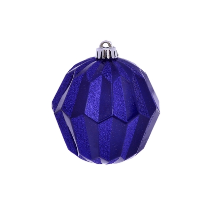 Elara Sphere Ornament 5" Set of 3 Cobalt