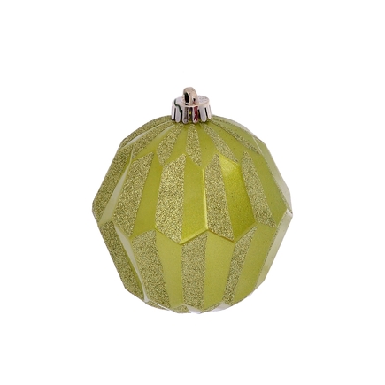 Elara Sphere Ornament 5" Set of 3 Lime
