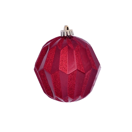 Elara Sphere Ornament 5" Set of 3 Red