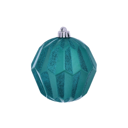 Elara Sphere Ornament 5" Set of 3 Teal