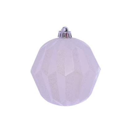 Elara Sphere Ornament 5" Set of 3 White