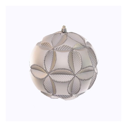 Tokyo Sphere Ornament 6" Set of 2 Champagne