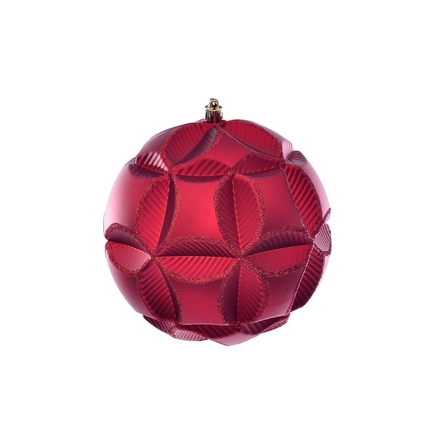 Tokyo Sphere Ornament 6" Set of 2 Red