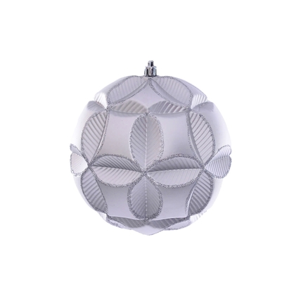 Tokyo Sphere Ornament 6" Set of 2 Silver
