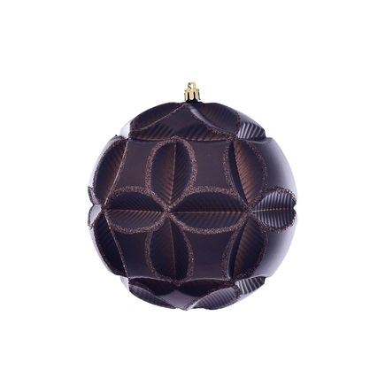 Tokyo Sphere Ornament 6" Set of 2 Truffle