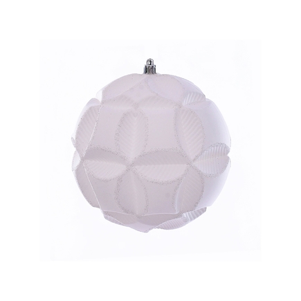 Tokyo Sphere Ornament 6" Set of 2 White