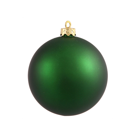 Emerald Ball Ornaments 6" Matte Set of 4