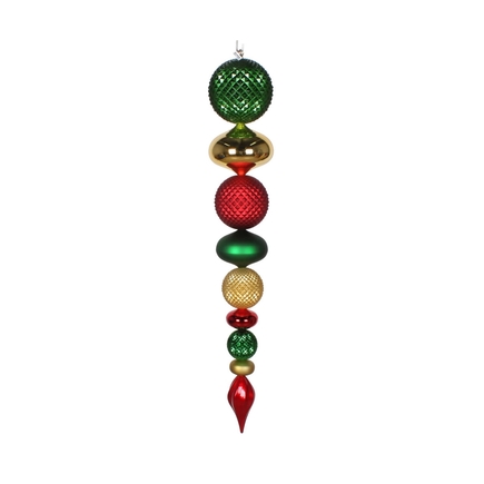 Fiona Finial 45" Green/Gold/Red