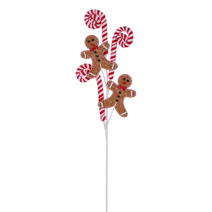 Gingerbread & Candy Spray 27" Set of 3