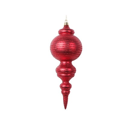 Giselle Finial Ornament 10" Set of 2 Red