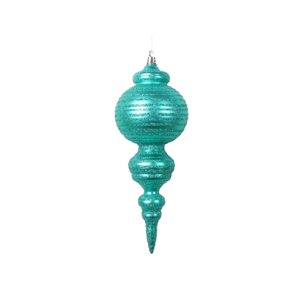 Giselle Finial Ornament 10" Set of 2 Teal